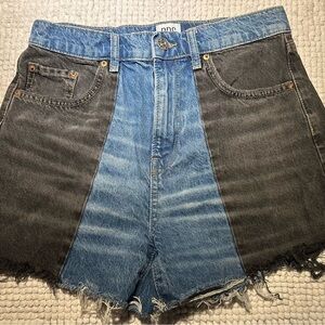 BDG Blue and Black Denim Shorts